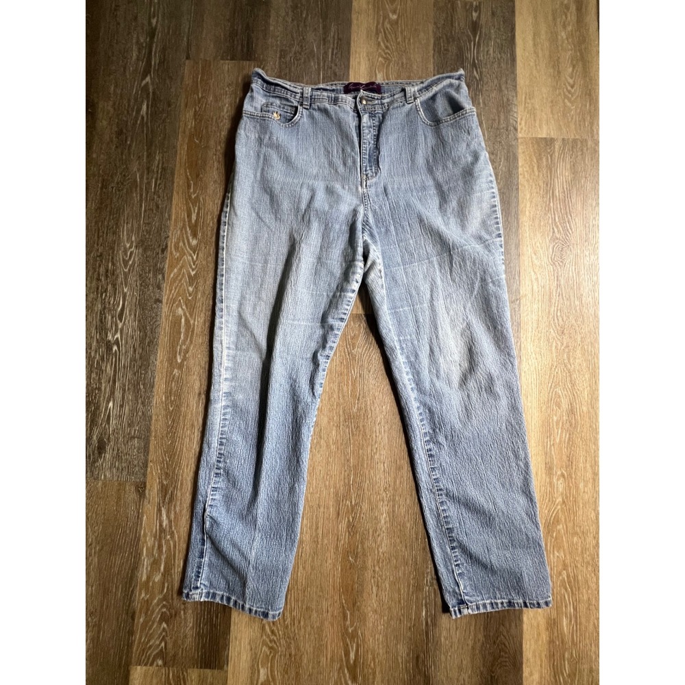 Gloria Vanderbilt Amanda Jeans Womens 16 Light Blue Excellent High Rise Straight